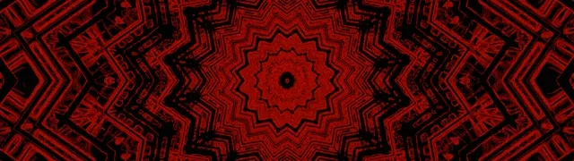 Roter Stern Neon Tunnel Kaleidoskop 32:9 Ultrawide 60fps Bildschirmschoner Vj Loop