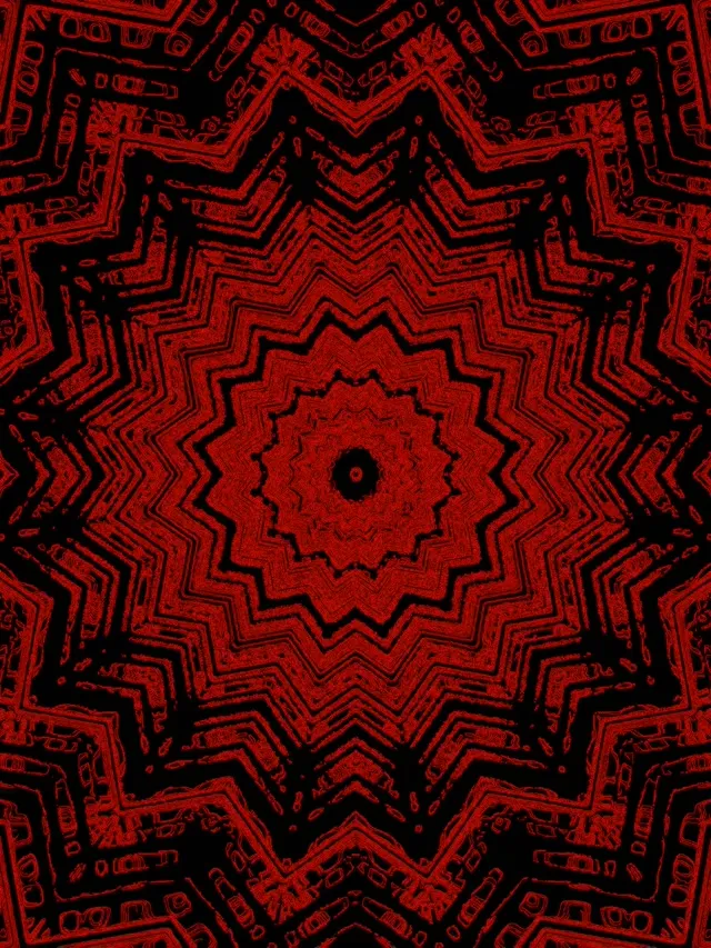 Црвена Цик-цак Ѕвезда Неон Тунел Vj Loop 3:4 iPad Портрет 60fps Заштедувач на екран