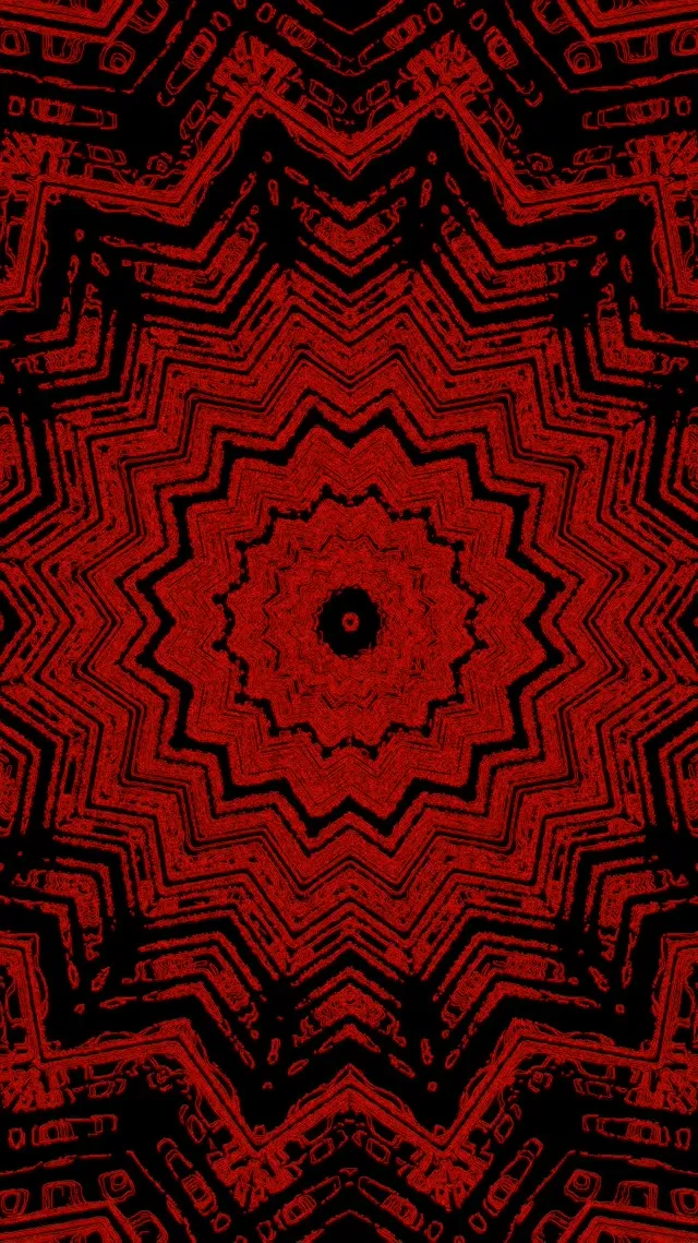 Tunnel Néon Rouge Étoile Kaléidoscope Vj Loop 9:16 Reels 60fps Économiseur d'écran