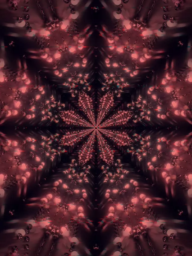 نفق نيون كاليدوسكوب فراكتال ازدهار VJ Loop 3:4 iPad Portrait 60fps حافظة شاشة