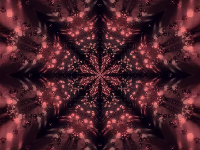Neon Predor Fraktalni Kaleidoskop Izbruh VJ Loop 4:3 Classic 60fps Ohranjevalnik zaslona