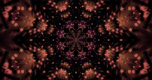 Tmavý Červený Neon Tunel Kaleidoskop 4K UHD 60fps Šetrič Obrazovky VJ Loop
