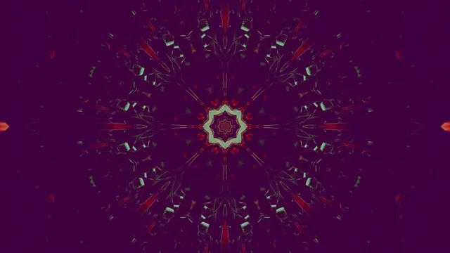 מנהרת ניאון מנדלה אדומה כהה 4k UHD 60fps שומר מסך רקע חי