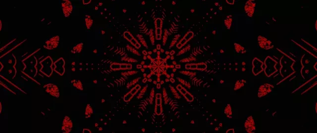 Red Neon Tunnel Kaleidoscope Burst VJ Loop 2.39:1 Cinemascope 60fps Screensaver