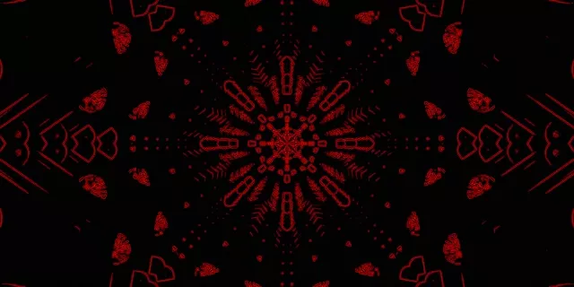 Red Neon Tunnel Kaleidoscope Burst VJ Loop 2:1 Univisium 60fps Screensaver