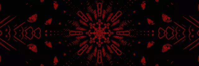 紅碎形萬花筒霓虹隧道 VJ Loop 3:1 三倍寬螢幕 60fps 螢幕保護程式