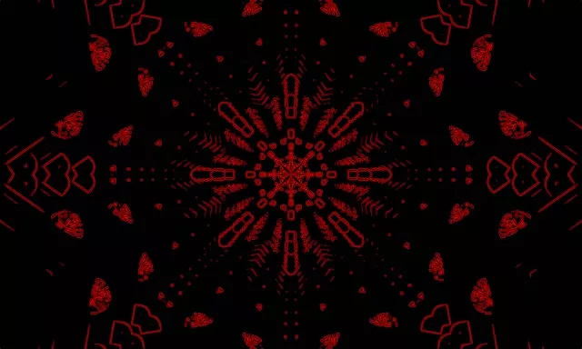 Pulang Fractal Kaleidoscope Neon Tunnel VJ Loop 5:3 Wide 60fps Screensaver