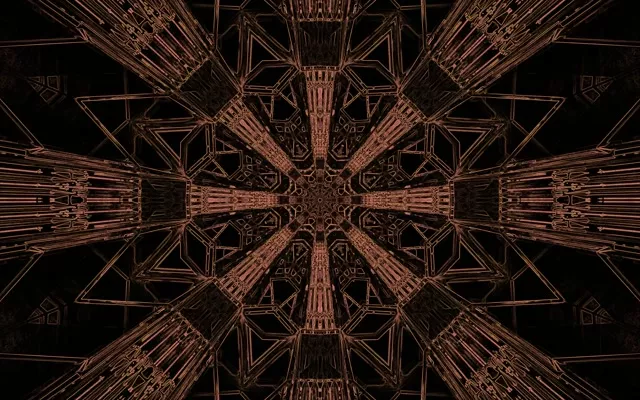 Tunnel Néon Explosion Kaléidoscope Fractal VJ Loop 16:10 MacBook 60fps Économiseur d'écran