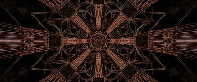 تونل نئون فرکتال انفجار صلیب VJLoops 2.39:1 سینماسکوپ 60fps محافظ صفحه