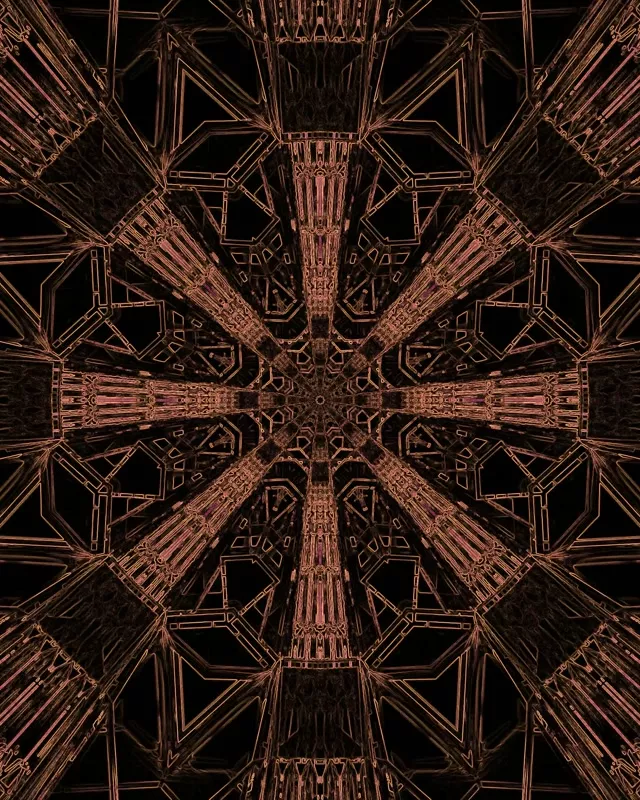 Neono Tunelis Fraktalinis Kryžiaus Tinklelis VJ Loop 60fps 4:5 Instagram Ekrano Užsklanda