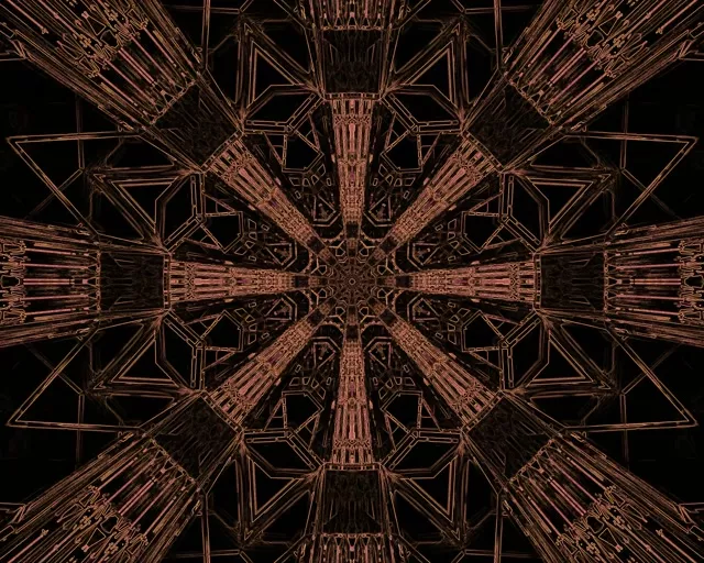 Neonowy Tunel Fraktalny Kalejdoskop Wybuch 5:4 industrial 60fps Wygaszacz VJ loop