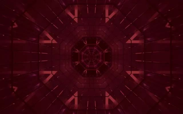 تونل نئون قرمز تاریک محافظ صفحه MacBook ۱۶:۱۰ Vj Loop 60fps