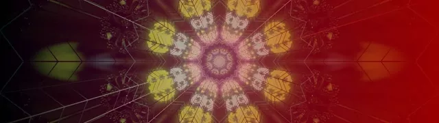 Tollán Neon Réalta Kaleidoscope Fractálach 32:9 Super Ultrawide 60fps Spárálaí Scáileáin Vj Loop
