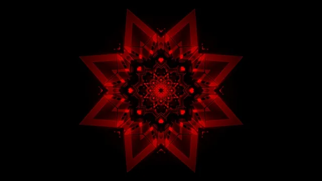 深紅星形霓虹隧道 4K UHD 60fps 螢幕保護程式動態桌布