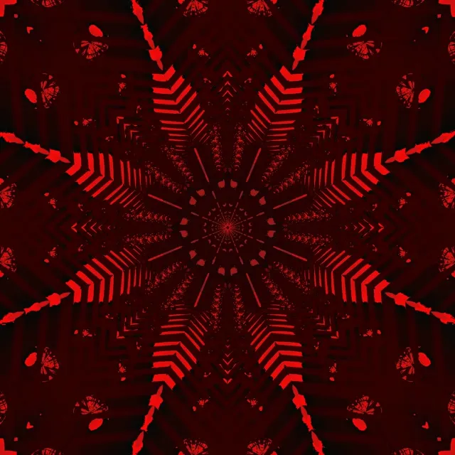 Röd Neon Tunnel Stjärna Virvel VJ Loop 1:1 Kvadrat 60fps Skärmsläckare