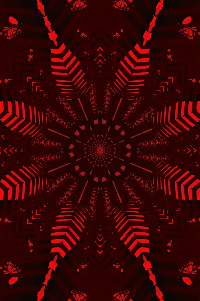 রেড নিয়ন টানেল স্টার ভরটেক্স VJ Loop 2:3 ফটো পোর্ট্রেট 60fps স্ক্রিনসেভার