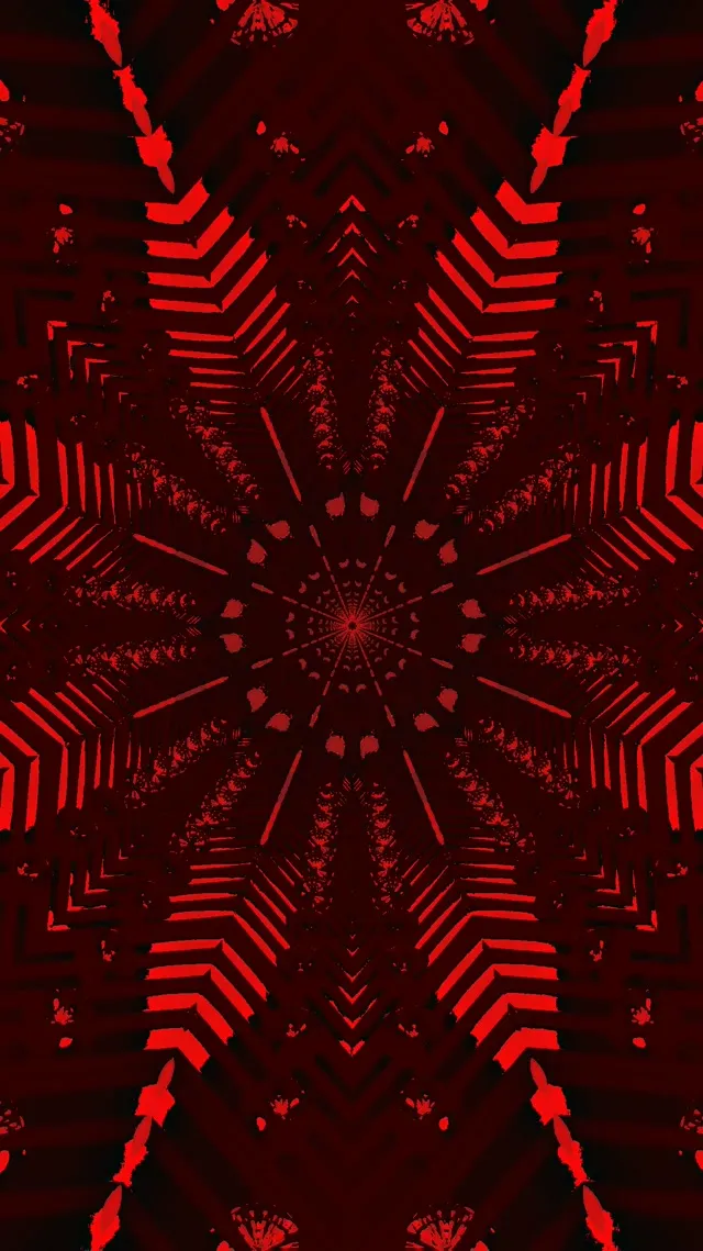 Tollán Neon Réalta Dearg Lúb VJ 9:16 Reels 60fps Spárálaí Scáileáin