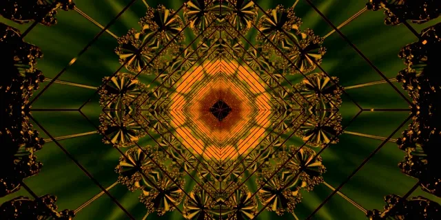 橙色霓虹燈隧道螢幕保護程式 VJ Loop 2:1 Univisium 60fps 鑽石漩渦