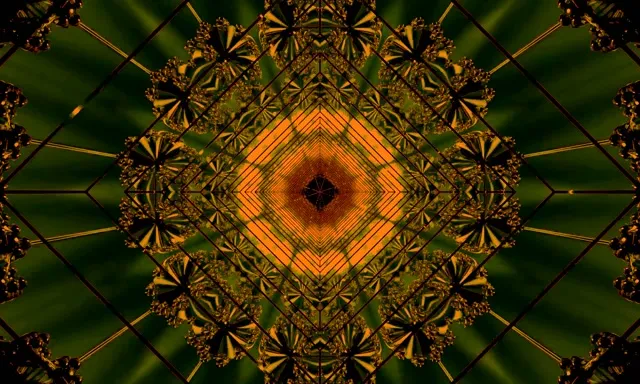 Tunel Neon Vortex Diamant Portocaliu VJLoops 5:3 Wide 60fps Economizor Ecran