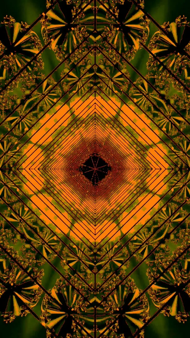 Σήραγγα Neon Πορτοκαλί Διαμάντι Δίνη VJLoops 9:16 Reels 60fps Προφύλαξη Οθόνης