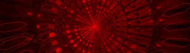 Црвен неонски тунел кристален вртлог VJLoops 32:9 супер ултраширок 60fps чувар на екран