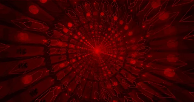 Tamsiai raudona geometrinė tunelio ekrano užsauga 4K UHD 60fps judesio fonas