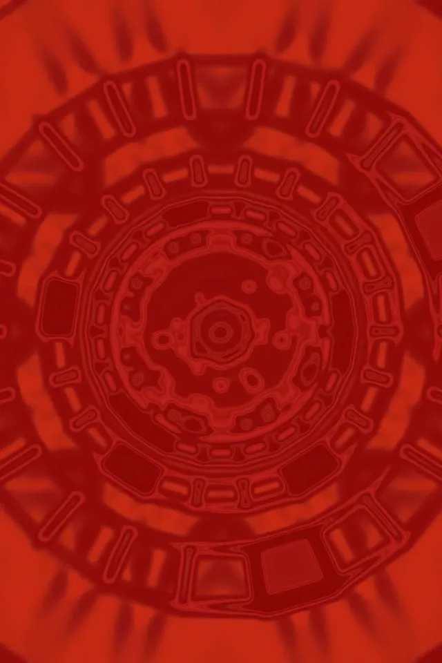 Crveni Neon Tunel Mandala Vorteks VJLoops 2:3 Foto Portret 60fps Čuvar Ekrana