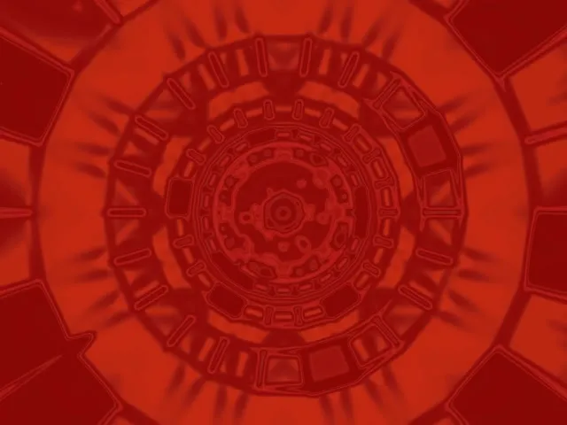 Rød Mandala Neon Tunnel Vj Loop 4:3 Classic 60fps Skjermsparer