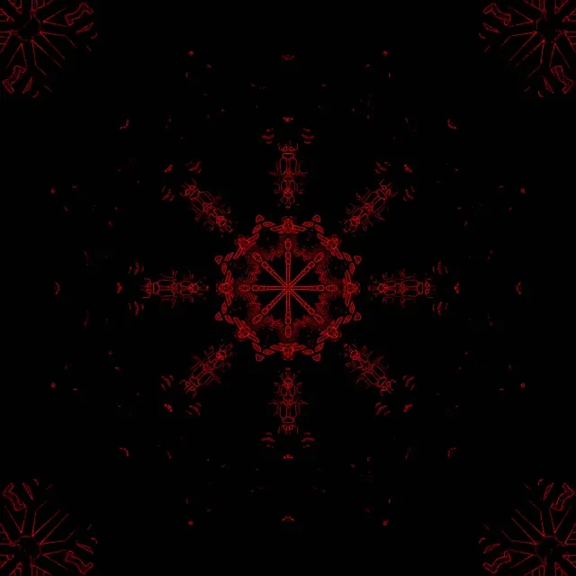 紅色萬花筒霓虹隧道 VJLoops 1:1 方形 60fps 螢幕保護程式