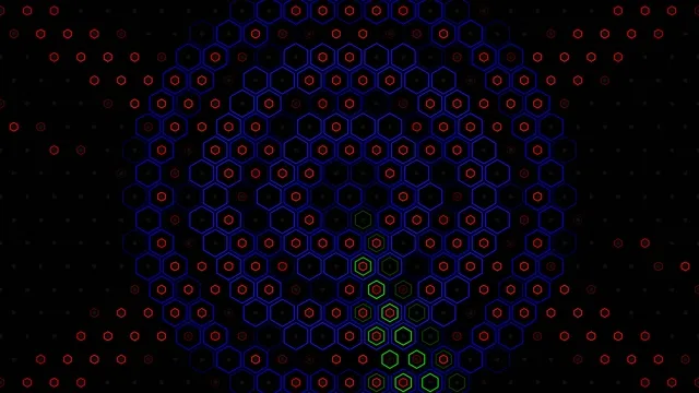 Digital Hexagon Network Animation 4K