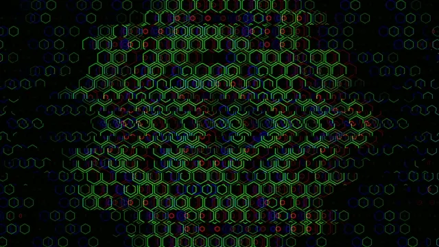 Digital Hexagon Network Animation 4K