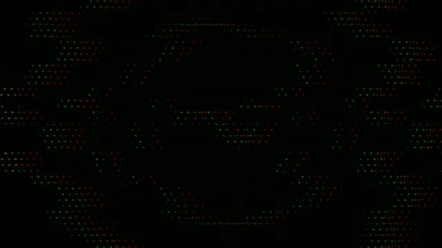 Digital Network Matrix with Flowing Data Points