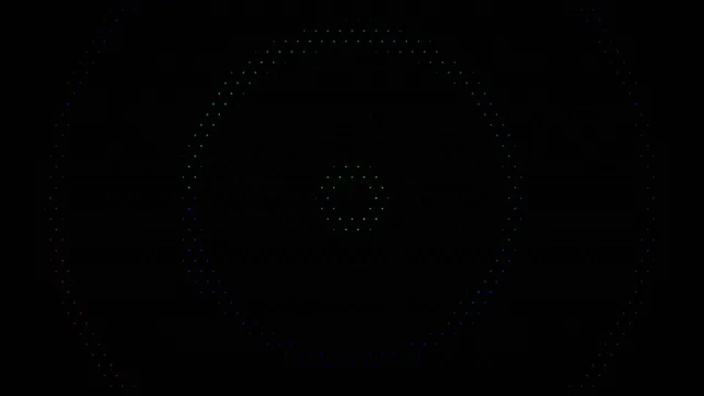 Digital Particles Frame with Glowing Dots