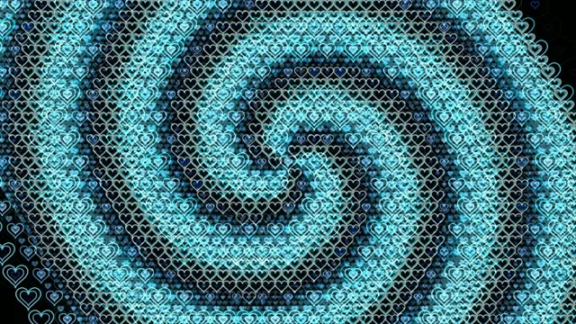 Elegant cyan hearts 4K UHD widescreen motion background loop