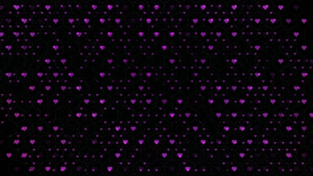 Elegant falling pink hearts 4K UHD widescreen motion background