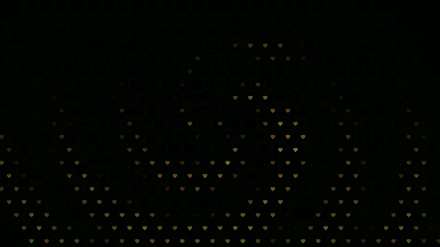 Elegant golden hearts falling animation 4K UHD widescreen background