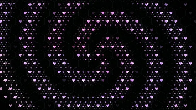 Elegant pink hearts 4K UHD widescreen motion background loop