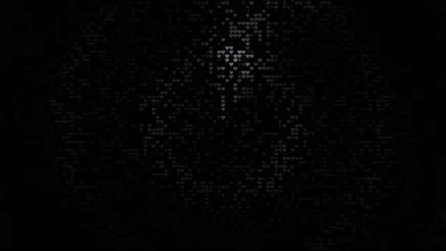 Elegant pixelated hearts 4K UHD widescreen motion background