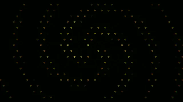 Falling golden hearts 4K UHD widescreen motion background loop