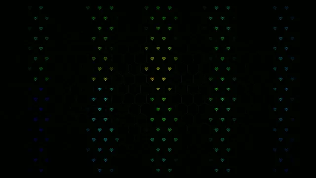 Falling Neon Hearts Animation - 4K Loop