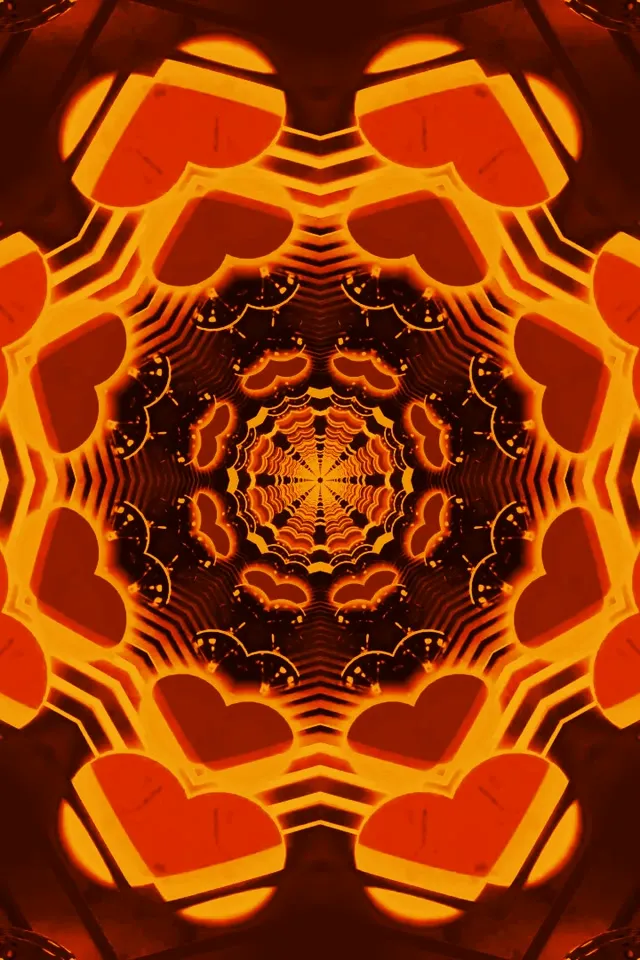 Neoontunel Tulehärmeline Kaleidoskoop Keerdis 2:3 Foto Vertikaalne 60fps Ekraanisäästja VJLoops