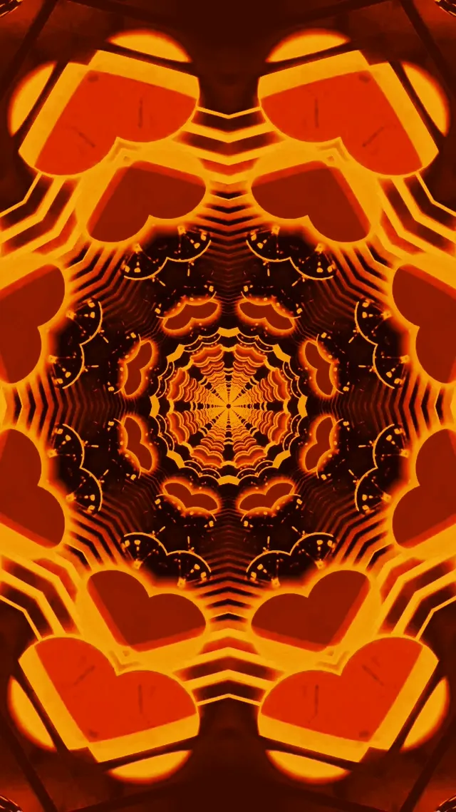 Neon Tunela Su Kaleidoskopio Vortizea VJ Loop 9:16 Reels 60fps Pantaila-babeslea