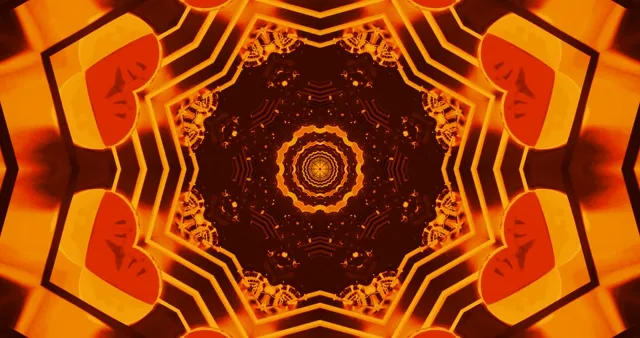 Hầm Neon Kaleidoscope Lửa Screensaver 4K UHD 60fps VJ Clip