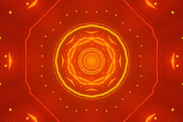 Неоновый Туннель Огненный Восьмиугольный Вихрь VJ Loop 60fps 3:2 Surface Заставка