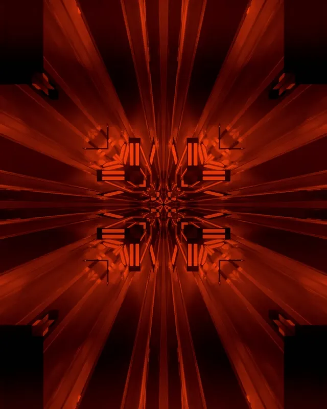 Punainen Neon Tunneli Kaleidoskooppi Räjähdys VJ Loop 4:5 Instagram 60fps Näytönsäästäjä