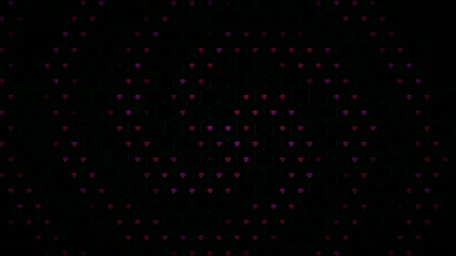 Floating Pink Hearts Network Animation 4K