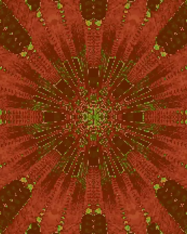 Letupan Kaleidoskop Fraktal Terowong Neon VJLoops 4:5 Instagram 60fps Penyelamat Skrin