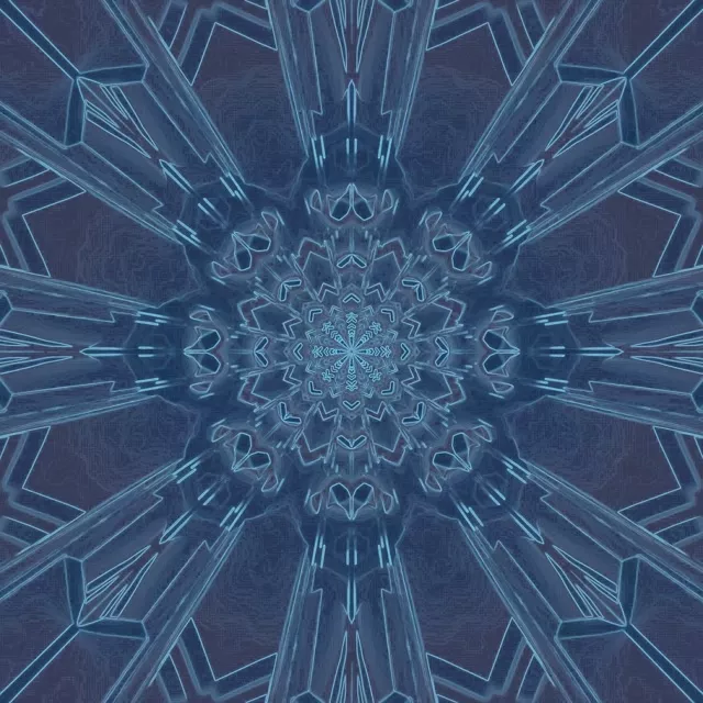 Fractal Kaleidoscope Neon Tunnel | 1:1 Square 60fps VJ Loop Screensaver