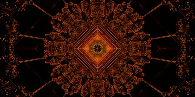 Fraktal Kaleido Neon Tunel 2:1 Univisium 60fps Screensaver VJ Loop