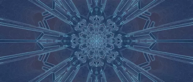 Fractal Kaleidoscope Neon Tunnel 21:9 Ultrawide 60fps VJ Loop Screensaver